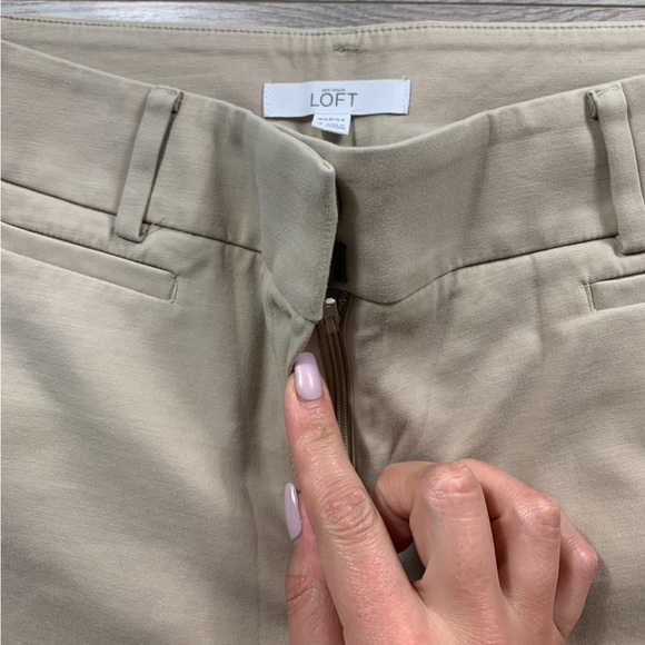 LOFT The Riviera Tan Straight Leg Ankle Career Office Trouser Pants - Picture 4 of 12